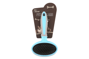 Щітка-пуходерка для тварин з краплею мікс 16х9см №1442416 Duoguo 1шт