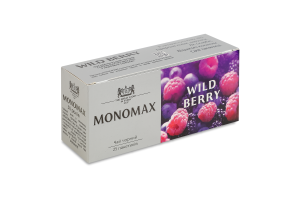 Чай черный цейлонский байховый мелкий с ароматом лесных ягод Wild berry Monomax к/у 25х1.5г
