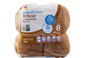 Ahold Reduced Calorie Wheat Hamburger Rolls - 8 CT