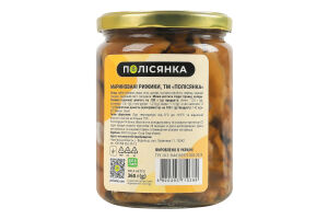 Грибы маринованные Рыжики Полісянка с/б 360г