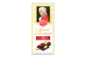 Шоколад темний з фісташково-марципановою начинкою Mozart Reber к/у 100г