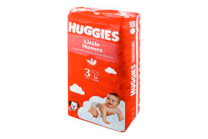 Подгузники для детей 4-9кг 3 Little Movers Huggies 56шт
