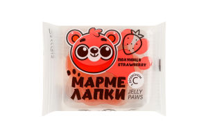 Мармелад желейний з вітаміном С зі смаком полуниці Мармелапки Jelly Paws м/у 40г