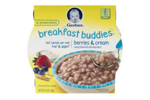 Gerber Breakfast Buddies Hot Cereal with Real Fruit & Yogurt Berries & Cream