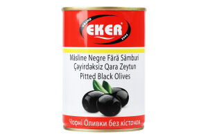 Оливки Eker 280мл чорні без кісточок з/б И682 (Туреччина)