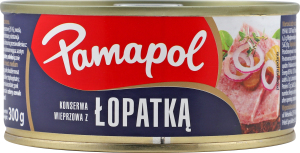 Лопатка свиняча консервована стерилізована Pamapol ж/б 300г