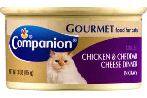 Companion Gourmet Food For Cats Chicken & Cheddar Cheese Dinner