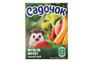 Напиток соковый с мякотью пастеризованный Мультифрукт Садочок т/п 200мл