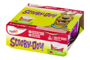 Yoplait Scooby-Doo! Low Fat Yogurt Strawberry - 4 PK