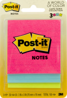Post-it Notes Cape Town Collection 3in x 3in - 3 PK