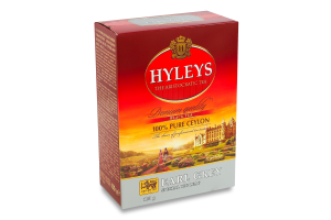 Чай чорний байховий цейлонський суцільнолистовий ароматизований бергамотом Ерл Грей Hyleys к/у 100г