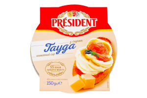 Сир плавлений 45% з сиром Гауда President ст 150г
