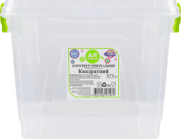 Контейнер универсальный 3.7л 210х188х155мм Квадратный Ал-Пластик 1шт