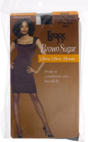 L'eggs Brown Sugar Ultra Ultra Sheer Regular Panty Sandalfoot Jet Black Extra Large