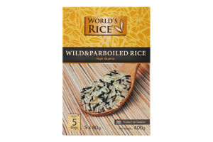 Суміш рису в пакетиках Дикий+Парбоілд World's Rice к/у 5х80г