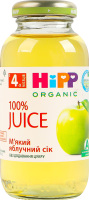 Сок для детей от 4мес мягкий пастеризованный яблочный Organic Hipp с/бут 0.2л