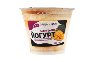 Йогурт 3.2% безлактозний термостатний з наповнювачем Манго-чіа Lago ст 250г