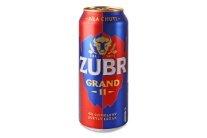 Пиво 0.5л 4.8% светлое фильтрованное пастеризованное Grand 11 Zubr ж/б