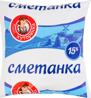 Продукт сметанный 15% молокосодержащий Сметанка Пані Хуторянка м/у 400г