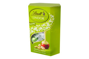 Конфеты из молочного шоколада с фисташковой начинкой Lindor Lindt к/у 200г