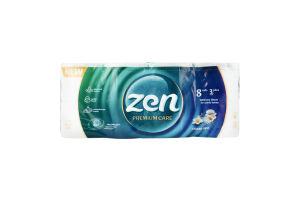 Папір туалетний 3-х шаровий Ocean Spa Premium Care Zen 8шт