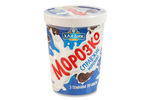 Морозиво 12% з темним печивом Морозко Хладик відро 500г