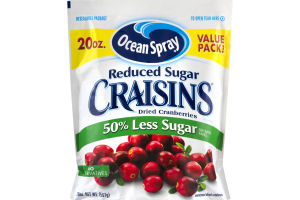 Ocean Spray Reduced Sugar Craisins Dried Cranberries