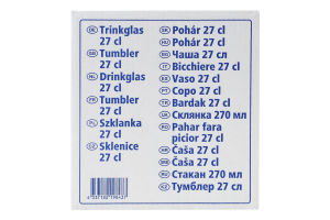 Стакан 270мл №V3387 Aro 6шт