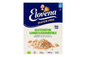 Хлопья овсяные органические с цельного зерна без глютена Elovena к/у 500г