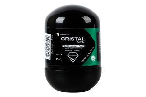 Антиперспірант-дезодорант для чоловіків кульковий 2в1 Натуральний Cristal 50мл