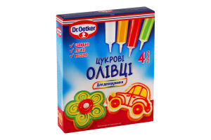 Карандаши сахарные для декорирования в четырех цветах Dr.Oetker к/у 4х17г