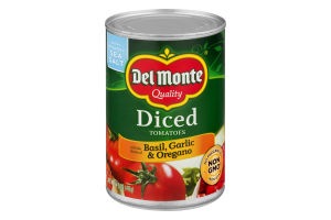 Del Monte Diced Tomatoes with Basil, Garlic & Oregano