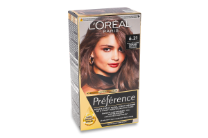 Краска для волос стойкая Preference №6.21 L'Oreal Paris 1шт