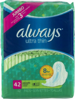Always Ultra Thin Long Super Pads - 42 CT
