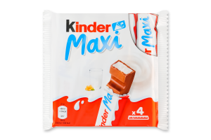 Шоколад молочний з молочною начинкою Maxi Kinder м/у 84г