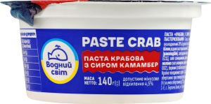 Паста крабовая с сыром камамбер Paste crab Водний світ ст 140г