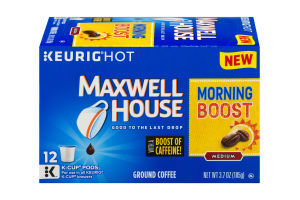 Maxwell House Ground Coffee K-Cup Pods Morning Boost - 12 CT