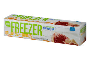 Smart Sense Freezer Bags Gallon Size - 10 CT