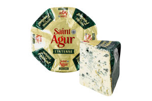 Сир м'який з синьою пліснявою L'intense Saint Agur кг
