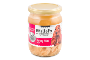 Корм д/собак шматочки філе індички в желе 500г твіст/б Басттет"о