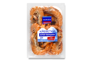 Креветки целые варено-охлажденные 60-100 Norven лоток 280г