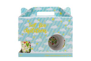 Набір посуду д/хлопчика Тарілка 190мл+Салатник 150мл+Кухоль 220мл порцеляна GGP