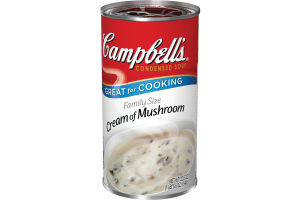 Campbell's Condensed Soup Great For Cooking Cream Of Mushroom Family Size