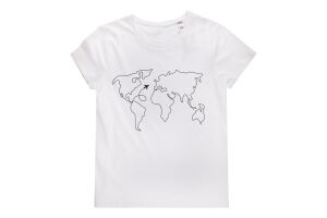 Футболка жіноча Sol's Pioneer World map білий L