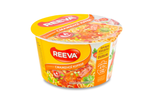 Лапша быстрого приготовления со вкусом жареной курицы Reeva ст 75г