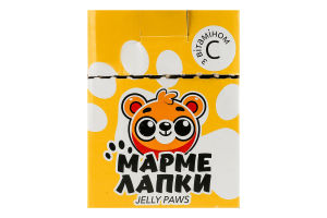 Мармелад желейний з вітаміном С Мармелапки Jelly Paws к/у 18х40г в асорт