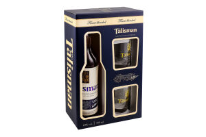 Набор Виски 0.7л 40% шотландский купажированный + 2 стакана The Talisman к/у 3шт