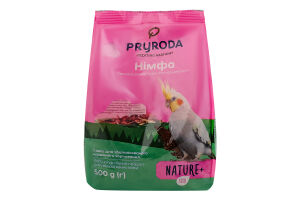 Корм повнораціонний для середніх папуг Німфа Nature+ feed Pryroda м/у 500г