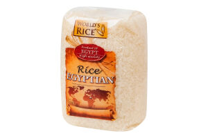 Рис шлифованный круглозернистый Египетский World's Rice м/у 1кг