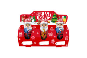 Фигурка шоколадная из молочного шоколада с пшеничными крипсами Санта Kit Kat м/у 3х17г